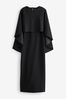 Black Il Gufo contrast-collar knit dress