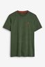Khaki Green Marl Thompson cotton polo shirt