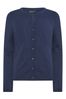M&Co Blue Knitted Button Down Cardigan