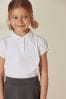 White Cotton Stretch Bow Sleeve Jersey Top (3-16yrs)