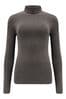 Pour Moi Dark Grey Roll Neck Second Skin Thermals