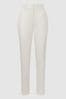 Reiss Off White Mila Petite Slim Fit Wool Blend Suit Trousers, Petite