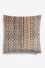 Multi Bright 59 x 59cm Cut Velvet Multi Stripe Cushion, 59 x 59cm