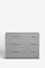 Grey Flynn Wide Chest of Drawers, Wide