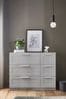 Grey Flynn Wide Chest of Drawers, Wide