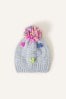 Angels by Accessorize Grey Pom-Pom Beanie crochet Hat