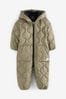 Khaki Green Quilted Snowsuit (3mths-7yrs)