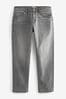 Washed Grey Straight Vintage Stretch Authentic Jeans