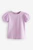 Flieder-Violett - T-Shirt mit kurzen Puffärmelchen (3 Monate bis 7 Jahre)