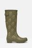 Joules Printed Green Floral Adjustable Tall Wellies