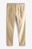 Neutral Brushed Cotton Soft Touch Chino Trousers