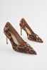 Animal Print Forever Comfort® Point Toe Mid Heel Court Shoes