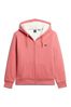 Rhubarb Marl Superdry Essential Borg Lined Zip Hoodie