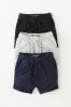 Black/Navy/Grey Jersey Shorts 3 Pack (3mths-7yrs)