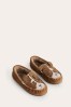 Boden Brown Suede Slippers