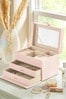 Pink Large Faux Leather Jewellery Box