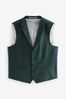 Green Regular Fit Donegal Suit Waistcoat