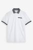 White/Navy Smart Collar Polo Shirt