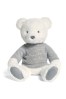 Mamas & Papas Grey/White Welcome to the World Teddy Bear