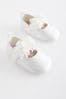 White Corsage Occasion Baby Shoes (0-24mths)