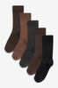 Neutrals 5 Pack Embroidered Lasting Fresh Socks