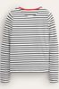 Boden Black Bea Long Sleeve Breton T-Shirt