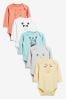 Bright Faces Baby 5 Pack Long Sleeve Bodysuits (0mths-3yrs)