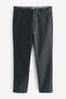 Navy Blue Stretch Chino Trousers, Straight Fit