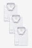 Weiß - Reguläre Passform - Pflegeleichte Hemden mit einfacher Manschette im 3er-Pack, Regular Fit