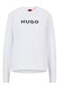 Black HUGO Large Logo Crew Neck Sweatshirt