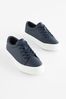 Navy Lace-Up scuro Shoes