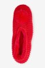 Red Knitted Footsie Slippers