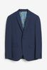 Bright Blue Slim Two Button Suit Vintage-Batikmuster Jacket, Slim