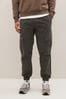 Charcoal Grey Slim Tapered Stretch Utility Cargo Trousers, Slim Tapered Fit