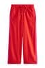 Red/Pink Linen Blend Side Stripe Track Trousers