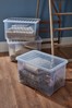Blue Wham Set of 3 Crystal 60L Plastic Storage Box And Lid