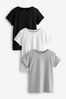 Black/White 3 Pack T-Shirts (3-16yrs)