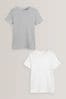 Grey/White 2 Pack Short Sleeved Thermal Tops (2-16yrs)