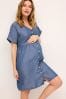 Mid Blue Maternity Denim Dress