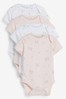 4 Pack Delicate Bunny Short Sleeved Bodysuits (0mths-3yrs)