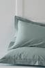 Set of 2 Green Sage Cotton Rich Pillowcases