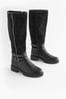 Black Regular/Wide Fit Forever Comfort® Buckle Detail Knee High Boots