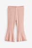 Pale Pink Rib Flare Leggings (3mths-7yrs)