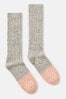 Joules Pink/Grey Wool Blend Ankle Socks