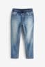 Indigo Blue Jersey Stretch Jeans With Adjustable Waist (3-16yrs), Skinny Fit