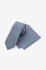 Blue Slim Silk Wedding Tie And Pocket Square Set, Slim