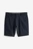 Navy Blue Skinny Stretch Chino Cupsole Shorts, Skinny