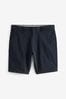 Navy Blue Skinny Stretch Chinos Shorts, Skinny Fit