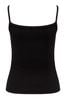 Pour Moi Black Off Duty Long Line Rib Jersey Support Cami Top