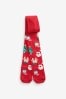 Red Christmas Character Cotton Rich Christmas Tights